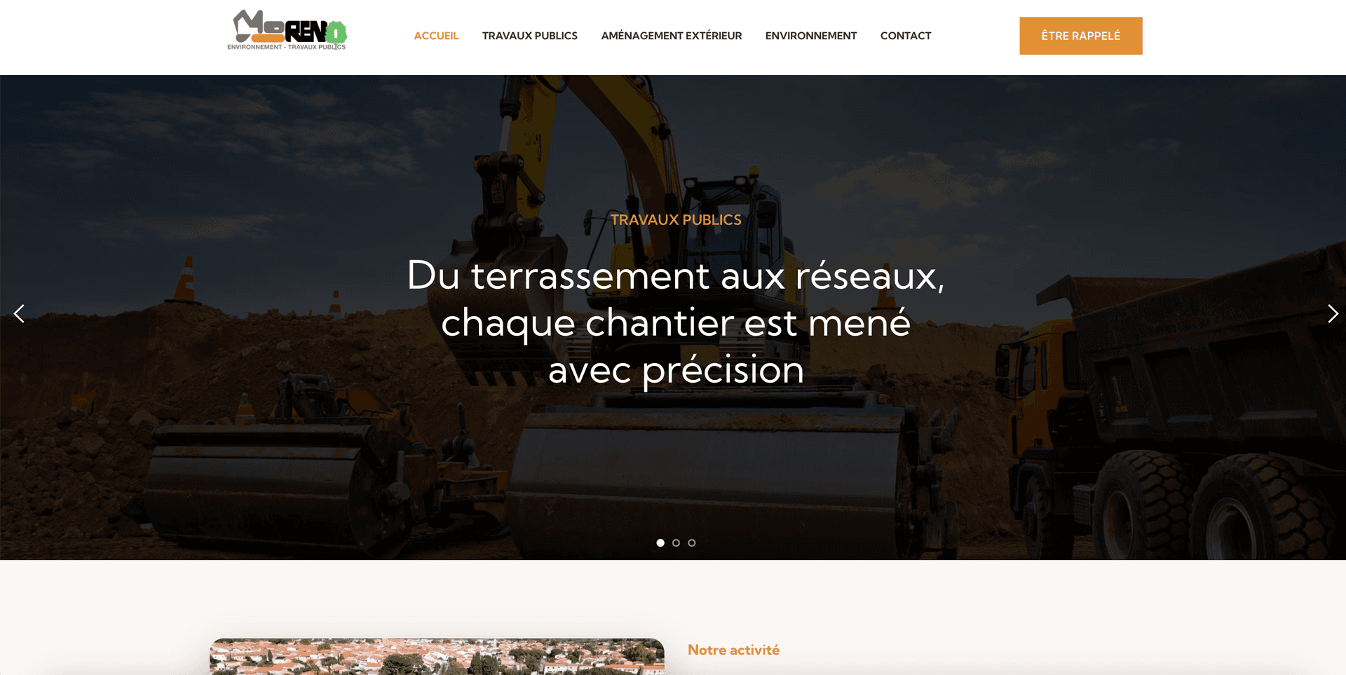 Moreno Environnement - Site internet créé par Fibroweb, agence web à Perpignan
