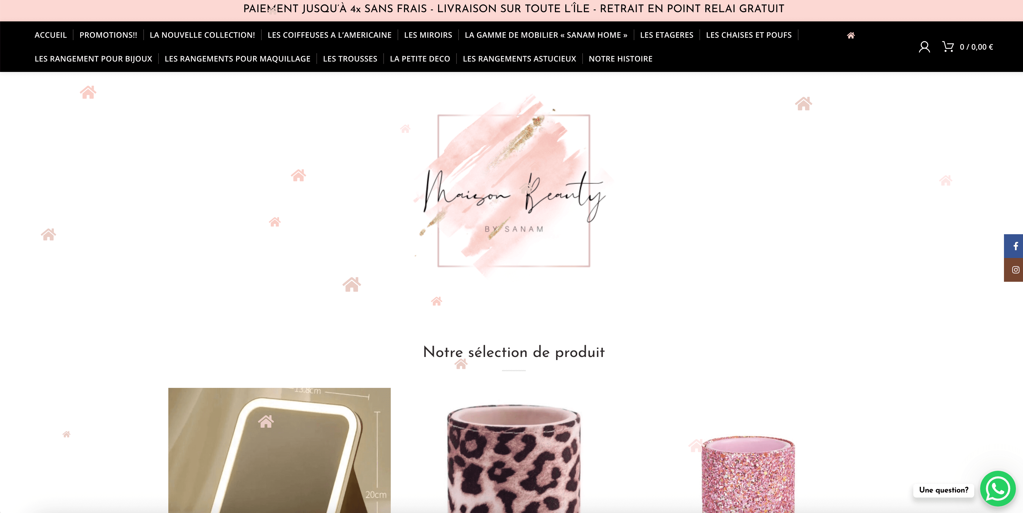 Maison Beauty by Sanam — Site internet créé par Fibroweb, agence web à Perpignan